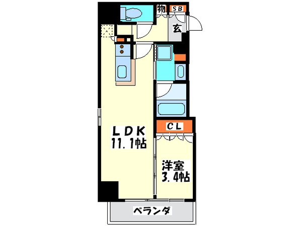 アーバネックス四ツ橋の物件間取画像